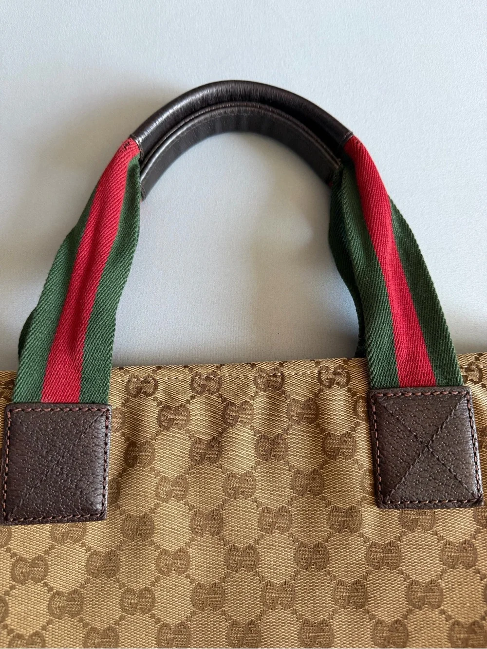 Gucci Black Hoodie with Yellow Green White Logo & Beige GG Tote